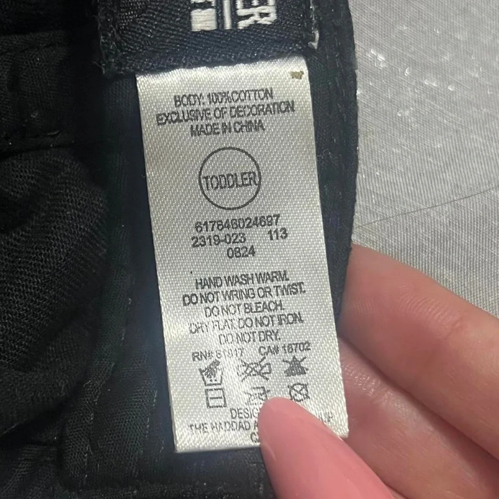 Nike Black Toddler Hat Adjustable Kids Cap Swoosh Logo 2319-023 Everyday Casual